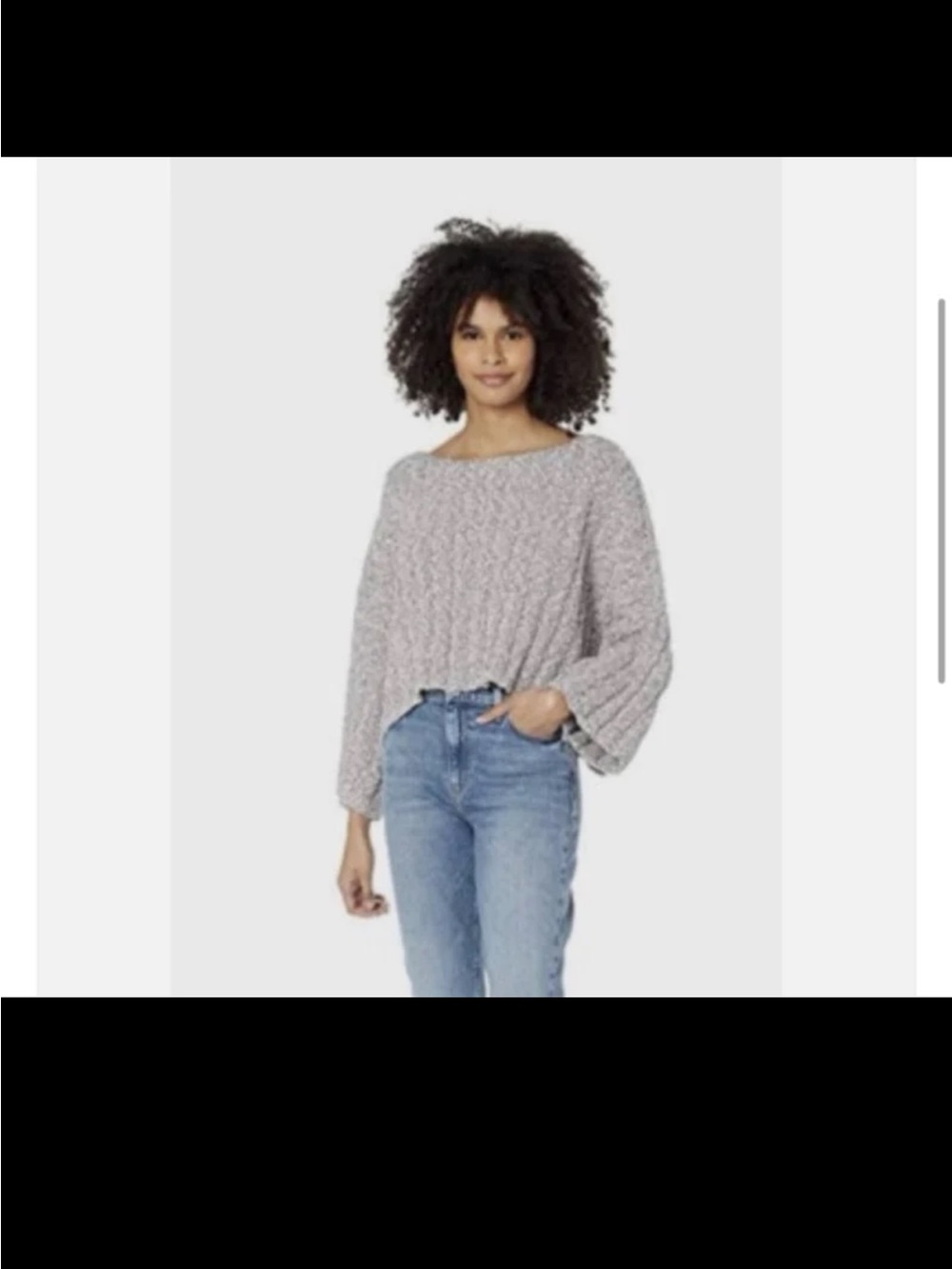 Free People Good Day Pullover Sweater Charcoal Gray Size Medium - Picture 4 of 12